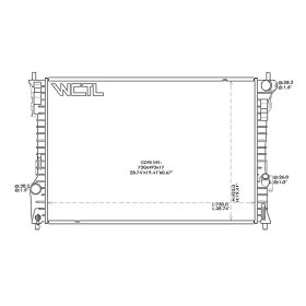 Ford Explorer 2011 Radiator For Models With 3.5l V6 Without Tow Package Built Up To-9/1/12 - RAD13195