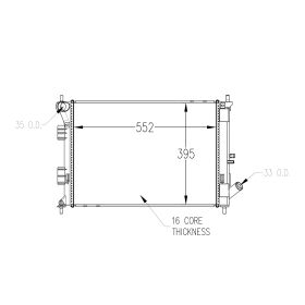 KIA Forte 2013 Radiator - RAD13374