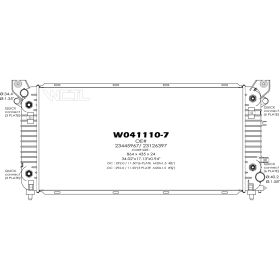 Chevrolet Pickup Chevy Silverado 1500 2014-2016 Radiator - RAD13397