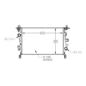 Fiat 500 X 2016-2018 Radiator - RAD13535