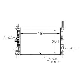 2015-2018 Ford Focus - Radiator - RAD13536