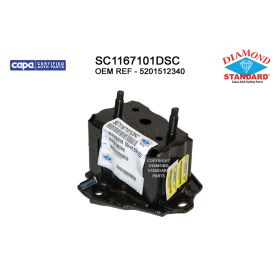 2008-2018 TOYOTA COROLLA IM Rear Passenger Side Bumper Impact Bar Bracket - Diamond Standard - SC1167101DSC