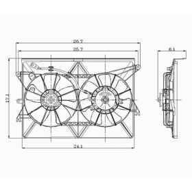 Scion TC 2005-2010 Radiator And Condenser Fan Assembly With Two Fans Side By Side - SC3115101