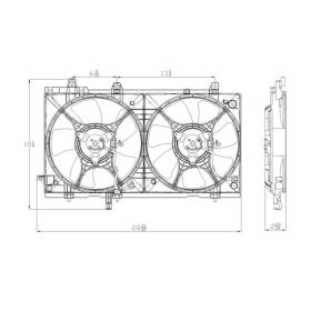 Subaru Forester 2003-2008 Dual Fan Assembly - SU3115114