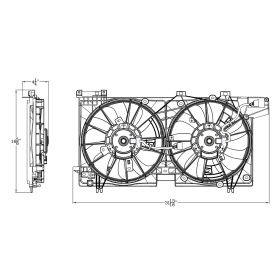 Subaru Legacy 2015-2018 Engine Cooling Fan Assembly - SU3115134