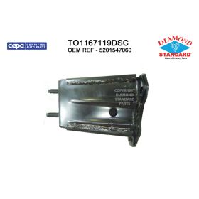 2012-2018 TOYOTA PRIUS V (CANADA) Rear Passenger Side Bumper Impact Bar Bracket - Diamond Standard - TO1167119DSC OEM# 5201547060