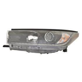 2019-2019 TOYOTA HIGHLANDER Driver Side Halogen Headlight Assembly - CAPA Certified - TO2502285C OEM# 811500E560