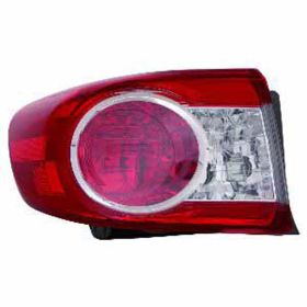 2011-2013 Toyota Corolla Sedan - Driver Side Outer Tail Light Lens And Housing - TO2804112