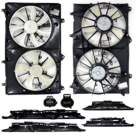 Toyota Highlander 2010-2013 Dual Fan Assembly For Models With 3.5l V6 With Towing Package - TO3115171