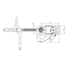 Chevrolet Astro Van 1985-2005 Passenger Side Front Window Regulator - GM1351150