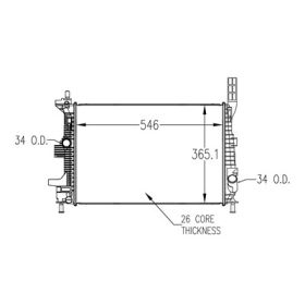 Ford Focus 2015-2018 Radiator - RAD13536
